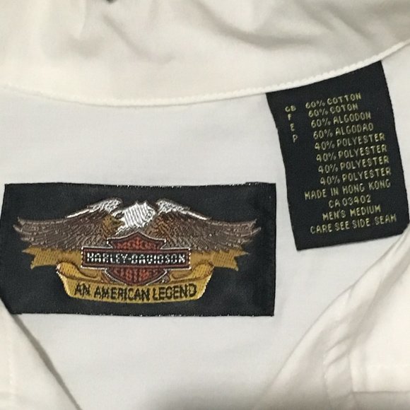 Mens Harley Davidson Short Sleeve Button up Shirt - Picture 3 of 5